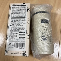 【新品未使用】スヌーピー  ガラスコップ4個、ステンレスボトル1個の画像