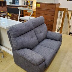2人掛けソファー ファブリックソファー 布製 グレー系 □幅145㎝x奥行94