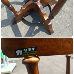 ● レトロ/オールド カリモク karimoku コートハンガー/ポールハンガー/傘立て/帽子掛け/木製 高級家具 重厚 中古 ③の画像