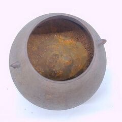 茶道具 茶釜 鶴首釜 鉄 釣釜 風炉用 高さ20㎝ 蓋無し☆ 札幌市 豊平区 平岸の画像