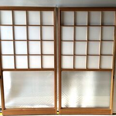 【商談中】雪見障子戸 大 2枚セット A 引き戸 和室建具 古建...