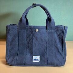 ALBERTON 仕切り付き帆布トートバッグ（ネイビー）