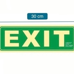 EXIT サイン 蓄光 出口 看板 プラスチック製 アメリカン　雑貨の画像
