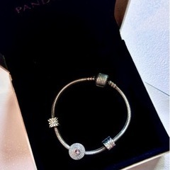 Pandora シルバーブレスレット＋チャーム3個