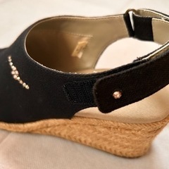 【無印良品 】⭐︎美品⭐︎ 
エスパドリーユカバーサンダル　黒の画像