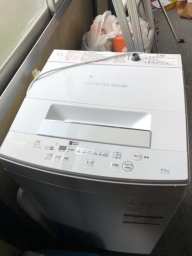 TOSHIBA 東芝　全自動洗濯機　4.5kg 2019年製　AW-45M7