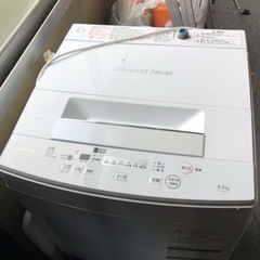 TOSHIBA 東芝　全自動洗濯機　4.5kg 2019年製　AW-45M7