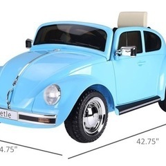 フォルクスワーゲン ビートル 電動 キッズ 乗り物 車 6V バッテリー駆動おもちゃの画像