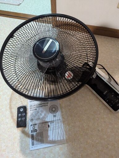 壁掛け時計扇風機　数回使用のみ　動作確認済み