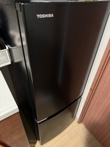 東芝 冷蔵庫 一人暮らし ワンルーム 黒　GR-R15BS