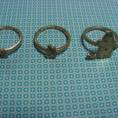 ムーミン、ミー　3連リング　（ゴールド）