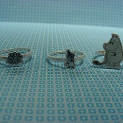 ムーミン、ミー　3連リング　（シルバー）