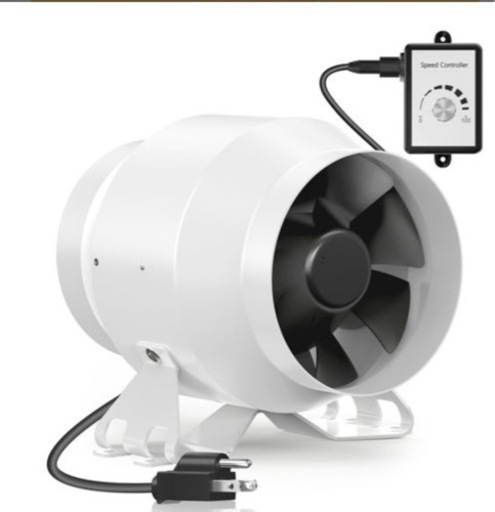 HON&GUAN ダクトファン 100MM 強力 無段階調速可能