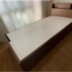 ニトリ 収納付きベッド シングルサイズの画像