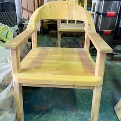 家具 ハンドメイド　大きな木工椅子