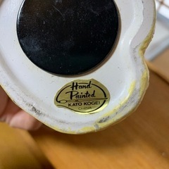 貯金箱／インテリア／陶器製(hand printed)KATO KOGEIの画像