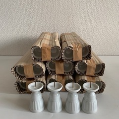 値下げ中 ローソク立て まとめ売り 新品 68個 キャンドル台 お盆 蝋燭台 陶器 ろうそく台 大量 まとめ売り セット 花火大会 キャンプ キャンドル  祭り 花火  祭り 寺 墓参り 神棚　メルカリ転売OK　の画像