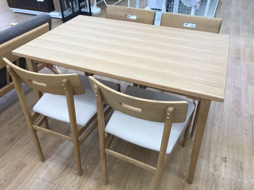 ★ジモティ割あり★ 飛騨家具 ダイニングセット4人用 ナチュラル H73×W120×D75 クリーニング済み KJ5584