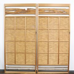 ≪J1401ジ≫簾戸 2枚 簀戸/夏障子/夏戸 幅約84cm/高...
