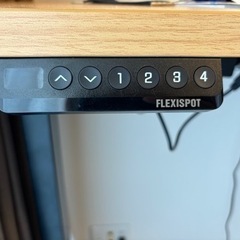 FLEXISPOT EF1 昇降デスク　黒脚 天板メープル の画像