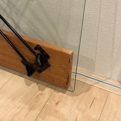 　折りたたみ式ローテーブル　ガラスの画像