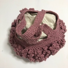 手編みのぷっくりバッグ☆新品の画像