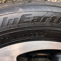 デイズルークス純正 14インチ アルミホイール タイヤセット オリジナル ブラポリ風塗装の画像