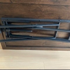 【美品】昇降式テーブル　120cm×80cm ブラウンの画像