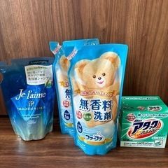 洗濯用洗剤・シャンプーの詰め替えのセット