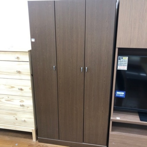 本棚　スライド式 3枚扉　ブラウン　16,500円