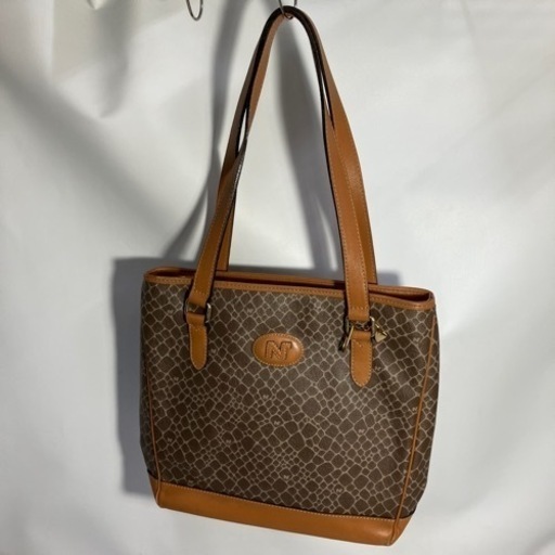 ☆値下げ☆O2407-319 NINA RICCI トートバッグ 総柄 ブラウン キズ汚れ有り