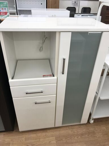 ★ジモティ割あり★ ニトリ レンジ台 ホワイト H115×W80×D40 クリーニング済み KJ5599