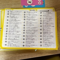 1.2年生　漢字カードの画像