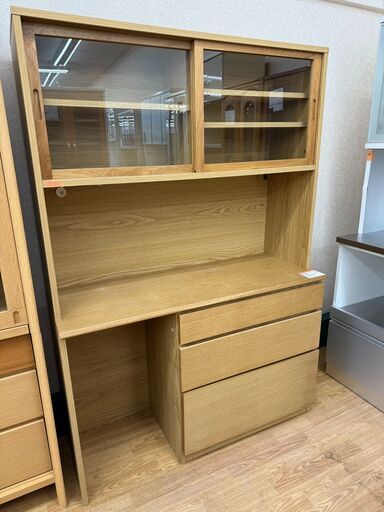 ★ジモティ割あり★ 無印良品 食器棚 ナチュラル H176×W120×D46 クリーニング済み KJ5605