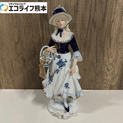 Domain ドマン 西洋 陶器 人形 花籠 カゴ 少女 ドール 特大