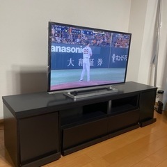 17日午前中まで！テレビ台　黒　美品　LOWYA（ロウヤ）