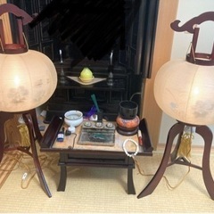 決まりました！香木3種付き【盆提灯④】　提灯・行灯2つセットの価...