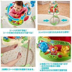 フィッシャープライス Fisher- Price Jumperoo レインフォレスト・ジャンパルー 適応体重:12kg以下 ジャンプをすると音楽が流れてライトアップ　おもちゃの画像
