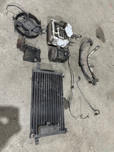 AE86純正エアコンセットパワステ無し重ステ車用