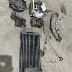 AE86純正エアコンセットパワステ無し重ステ車用