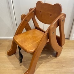 大戸屋　木製ローチェア　くまデザイン　