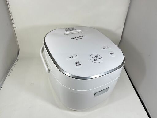 ジャー 炊飯器 3合炊き シャープ KS-CF05B-W 2020年製 マイコン 中古動作品 クリーニング済み