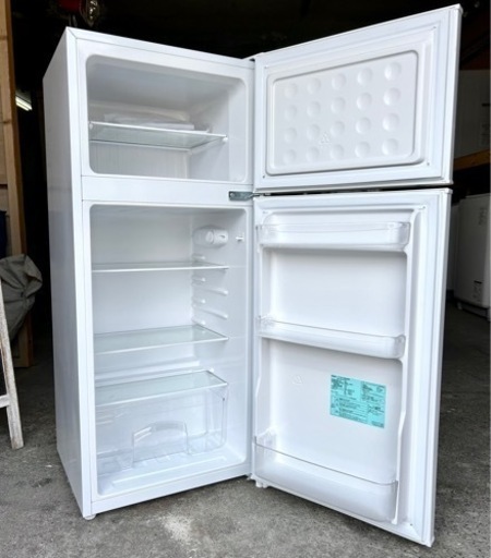 札幌市内配送可 美品 21年製 Haier ハイアール 130L 2ドア冷蔵庫 JR-N130A 右開き