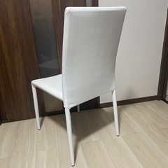 ダイニングチェア/フェイクレザー/ホワイトの画像