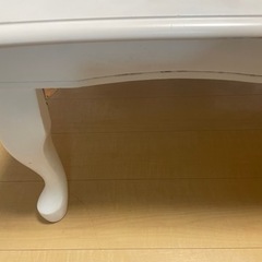 引越しのため限界価格！幅100cm アンティーク ホワイト テーブル  の画像