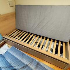 【IKEAベッド】シングル マットレス・下部収納付の画像