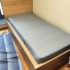 【IKEAベッド】シングル マットレス・下部収納付の画像