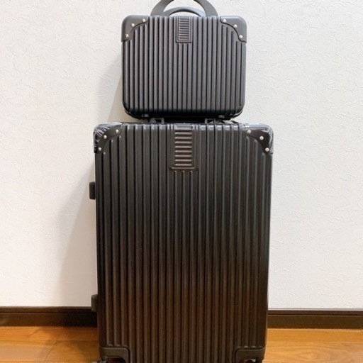 お値下げ！【新品未使用】スーツケース 親子セット アルミフレーム キャリーケース M 軽量 大容量 黒