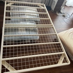 無印セミダブルベッド　ポケットコイル　ベッドフレーム　の画像