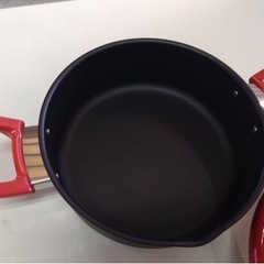 ● EPON エポン  真っ赤な可愛い 温度計付 天ぷら鍋 22cm 未使用 ③の画像